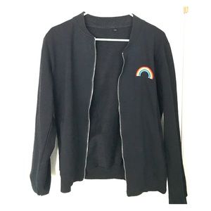 Rainbow zip up blazer